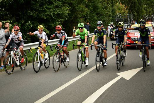 Los ciclistas colombianos que participaron en el Tour de Francia 2017. / AFP