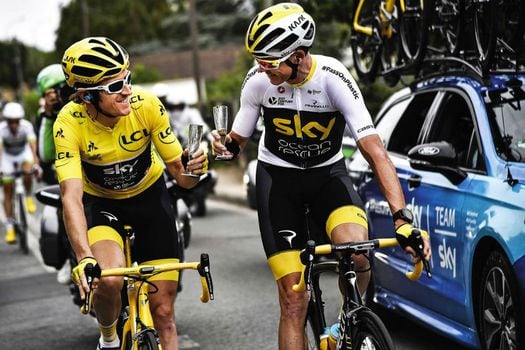 Geraint Thomas (1) y Chris Froome (4) comandaron la senda de títulos de la última década del Team Sky en el Tour de Francia. 