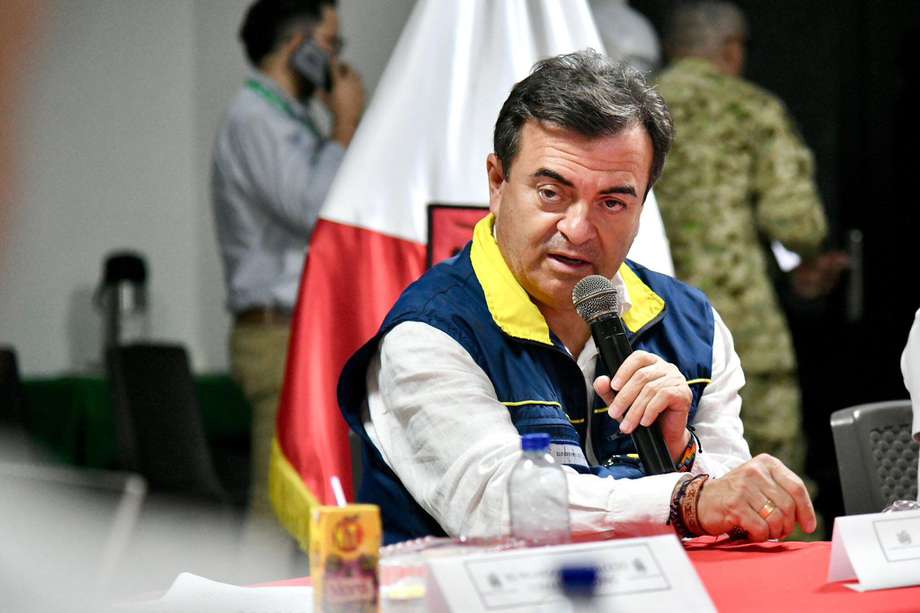 Olmedo López, director de la Unidad Nacional para la Gestión del Riesgo de Desastres (UNGRD), en PMU por La Guajira.