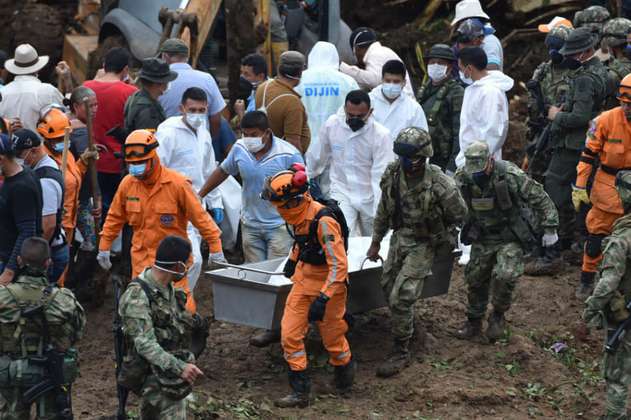 Asciende a 32 el número de cuerpos rescatados tras derrumbe en Rosas, Cauca