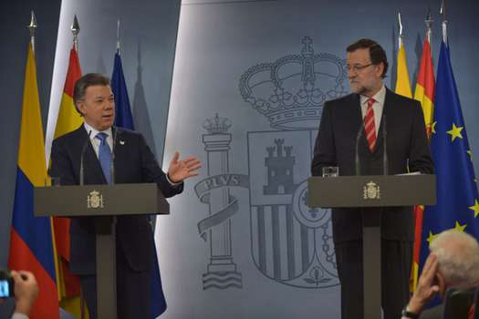 Presidente Juan Manuel Santos y su homólogo de España, Mariano Rajoy / Presidencia