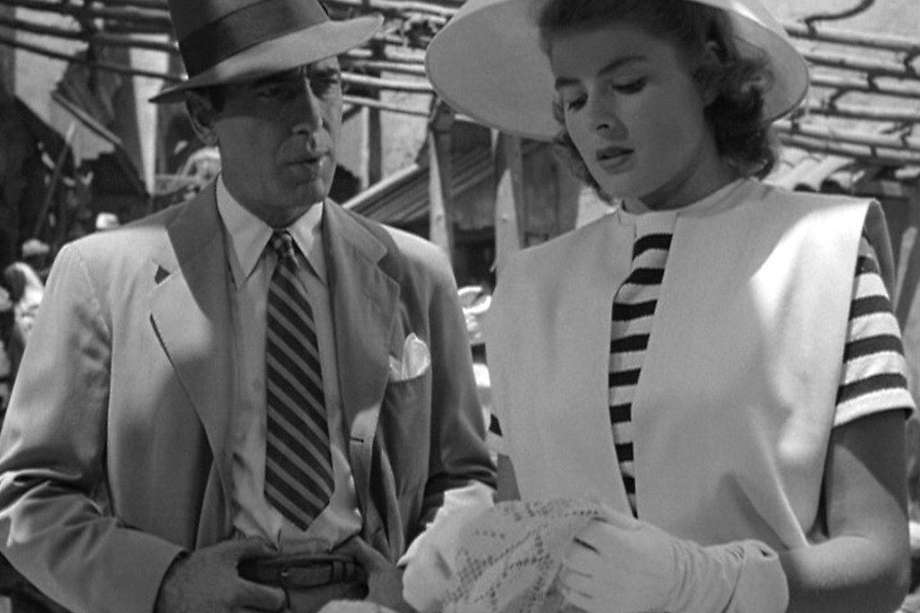 Humphrey Bogart e Ingrid Bergman en el film "Casablanca".