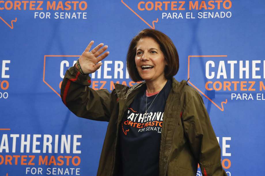 La senadora demócrata por Nevada, Catherine Cortez Masto mantendrá su curul tras estas elecciones. 