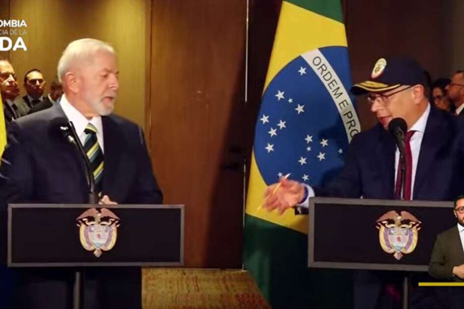 Luiz Inácio Lula da Silva, el presidente de Brasil, y Gustavo Petro, el mandatario colombiano.