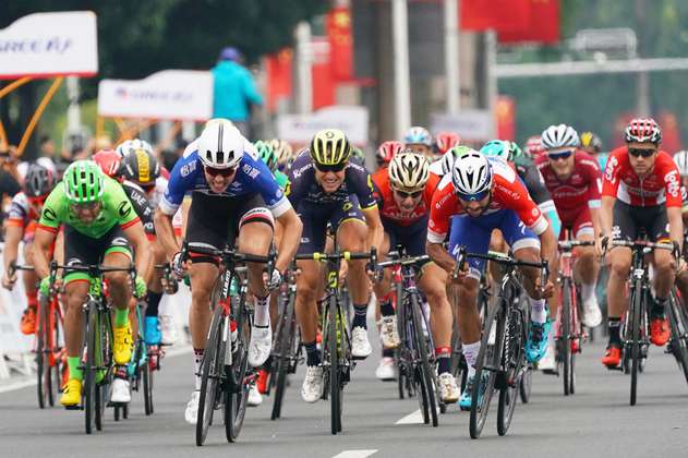 Fernando Gaviria logró su tercer triunfo consecutivo en el Tour de Guangxi