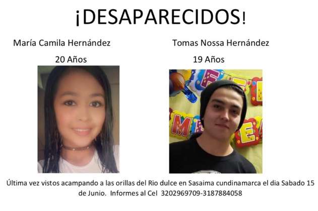 Encuentran a uno de los dos jovenes desaparecidos en Sasaima, Cundinamarca 