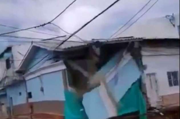 Casa se desplomó cerca de canalización del arroyo Hospital en Barranquilla