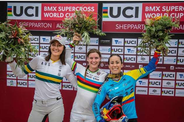 Mariana Pajón volvió a subirse a un podio en Copa Mundo de BMX