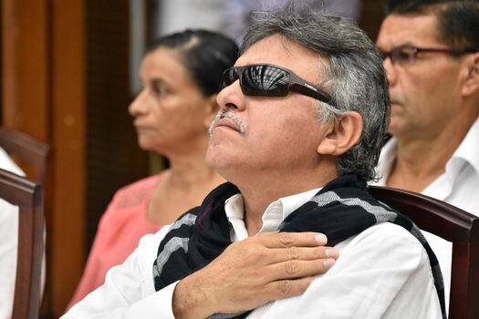  Seuxis Paucias Hernández Solarte, alias "Jesús Santrich", exnegociador de los Acuerdos de Paz /  AFP Adalberto Roque.
