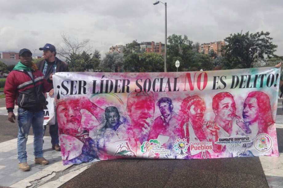 Asesinato de líderes sociales en Colombia.