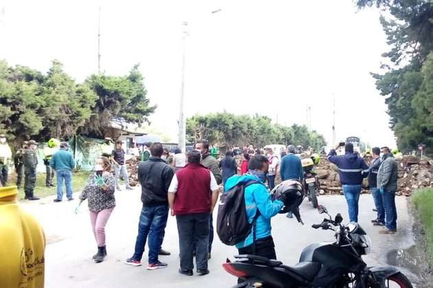 Autoridades de Cundinamarca piden a los habitantes de Tenjo no bloquear las vías