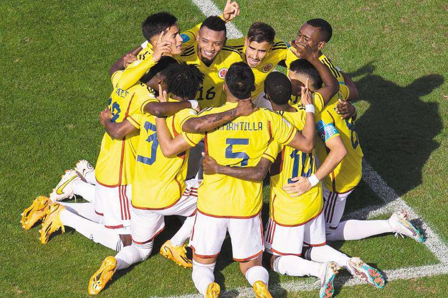 Colombia tras su triunfo en los cuartos de final del Mundial sub-20 de Argentina. 