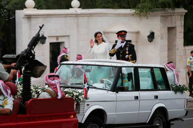 La lujosa boda del príncipe Hussein de Jordania y su esposa, Rajwa Al Saif 