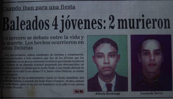 Captura de pantalla recopilada por Casa Tachuelas de un registro del diario El Informador donde se hablaba de la muerte de los dos jóvenes.Colectivo Casa Tachuelas