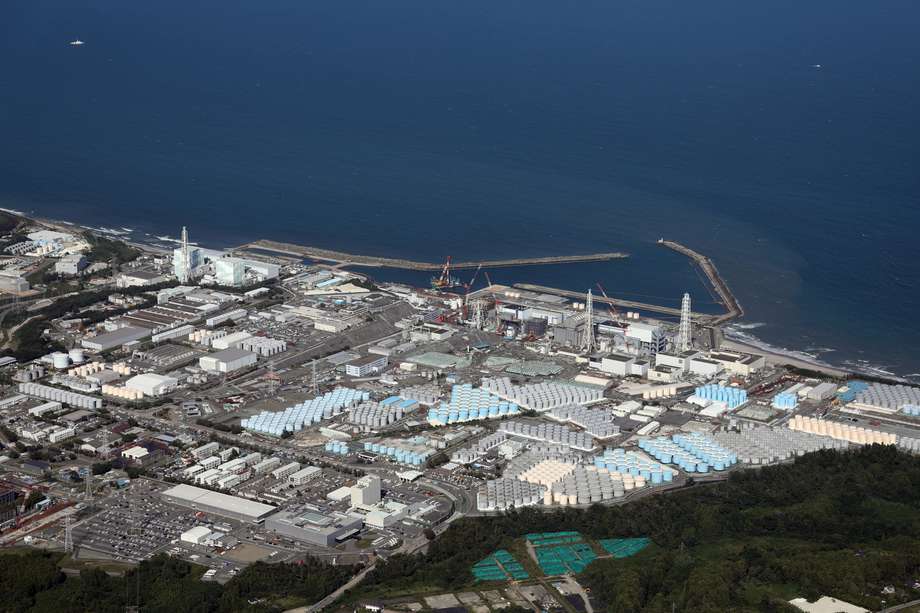 Vista áerea de la planta nuclear de Fukushima Daiichi.