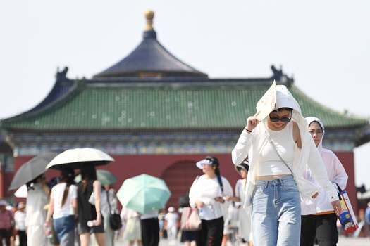 Imagen de Beijing, donde los habitantes también han tenido que soportar altas temperaturas. 