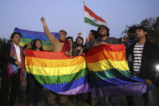 Defensores de los derechos LGBTI celebraron el anuncio de la Corte Suprema de India. 