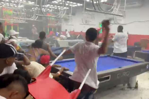 En video: riña dejó varios heridos dentro de un billar del Rebolo, en Barranquilla