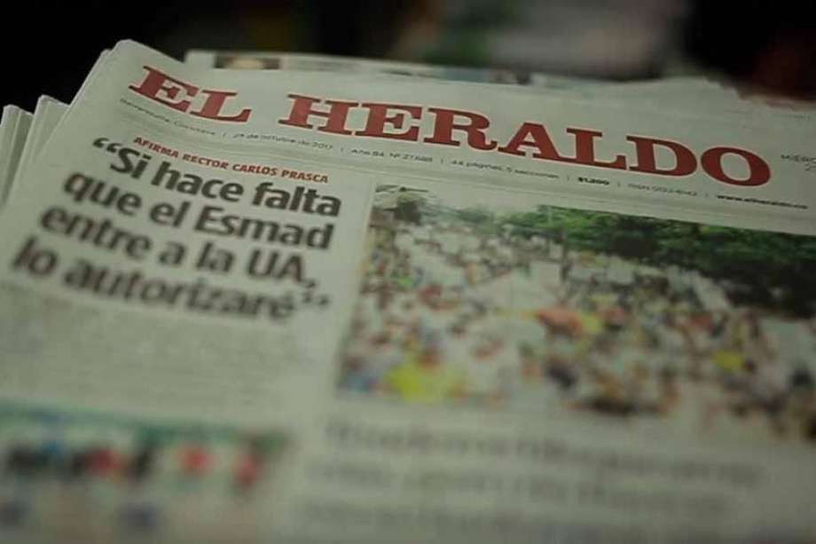 Periódico El Heraldo. Imagen de referencia.