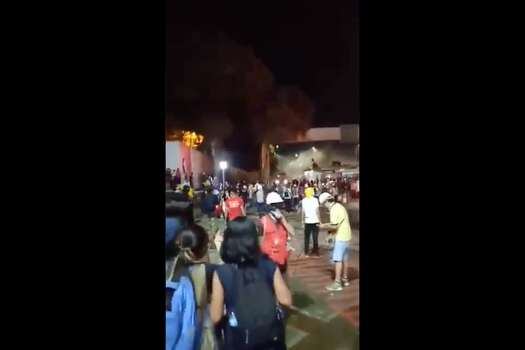 Enfrentamientos entre el Esmad y manifestantes en inmediaciones de la UIS, en Bucaramanga.