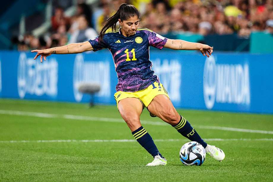 Catalina Usme durante su participación en la Copa Mundial Femenina de la FIFA Australia y Nueva Zelanda 2023.