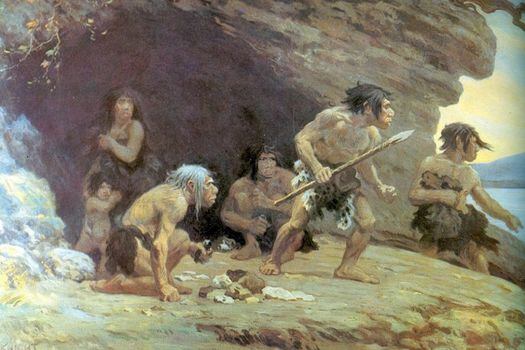 FAmilia neandertal de Charles R. Knight - 1920 / Wikipedia