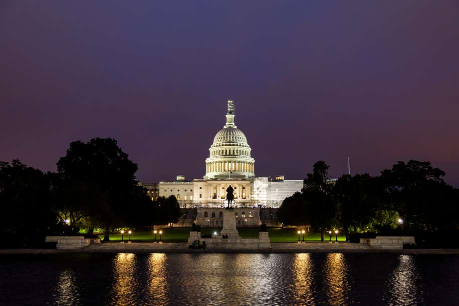 Panorámica del Capitolio, en Washington, sede del Legislativo.