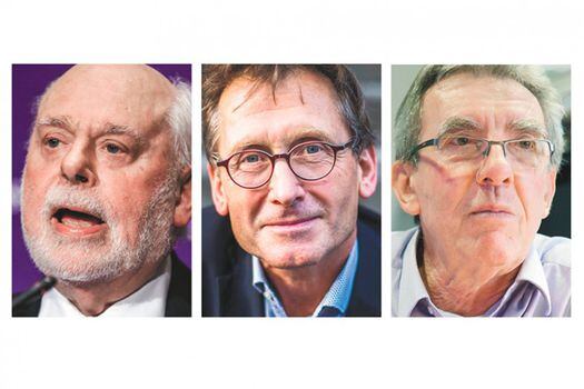 Jean-Pierre Sauvage, James Fraser Stoddart y Bernard Feringa / EFE