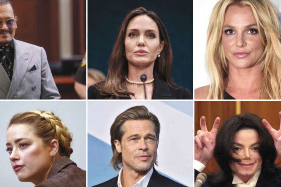 Angelina Jolie y Brad Pitt, Amber Heard y Johnny Depp e incluso Michael Jackson y Britney Spears forman parte de la lista de los juicios más sonados. / Cortesía