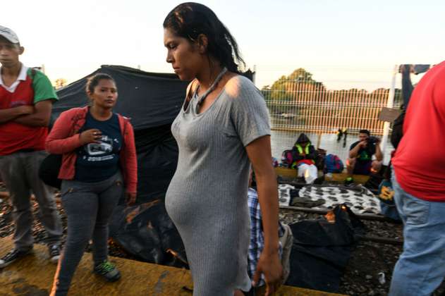 "Quiero que mi hijo sea norteamericano", embarazadas de caravana migrante