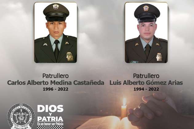 Estos son los patrulleros de la Policía asesinados en La Montañita (Caquetá) 