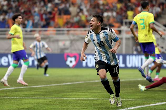Argentina y su joya Claudio Echeverri hunden a Brasil en el Mundial Sub-17