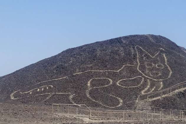Un gato se suma a la colección de geoglifos gigantes de Nazca, Perú
