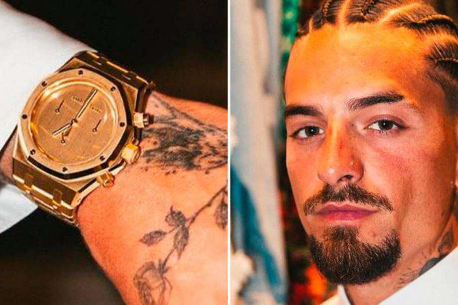 En redes sociales se hizo viral el momento en el que al cantante colombiano le  regalaron un costoso reloj en su fiesta de cumpleaños.