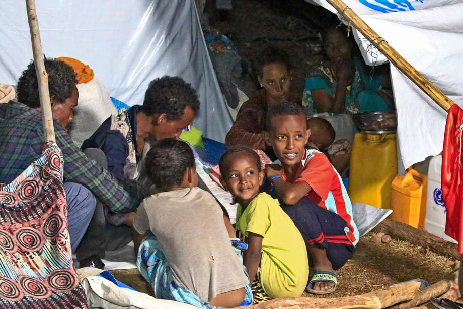 Refugiados etíopes en Sudán.