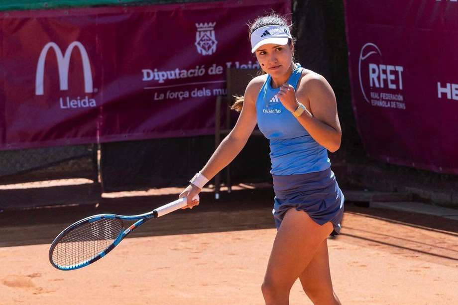 La tenista cucuteña Camila Osorio durante los cuartos de final del WTA125 de Lleida.