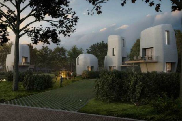 Empresa holandesa construyó cinco casas con impresión en 3D