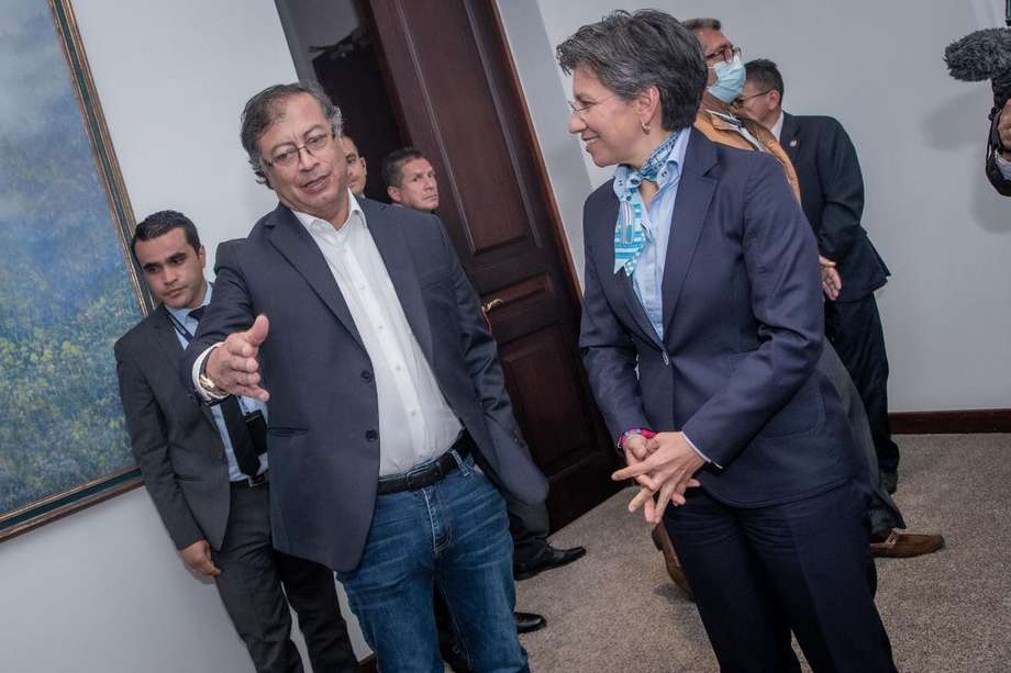 El presidente Gustavo Petro y la ahora exalcaldesa de Bogotá Claudia López se reunieron en distintas oportunidades para hablar temas de la ciudad.