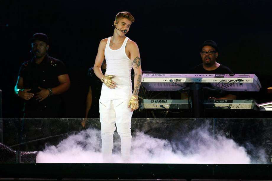 Justin Bieber en un concierto de la gira 'Believe'. / AFP