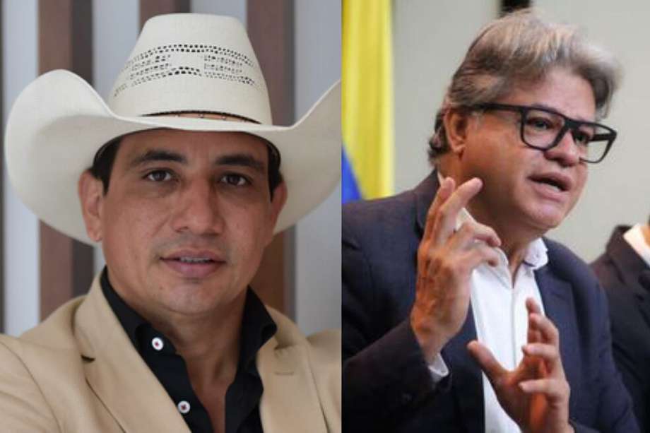Los senadores Alirio Barrera, del Centro Democrático, y Wilson Arias, del Pacto Histórico.