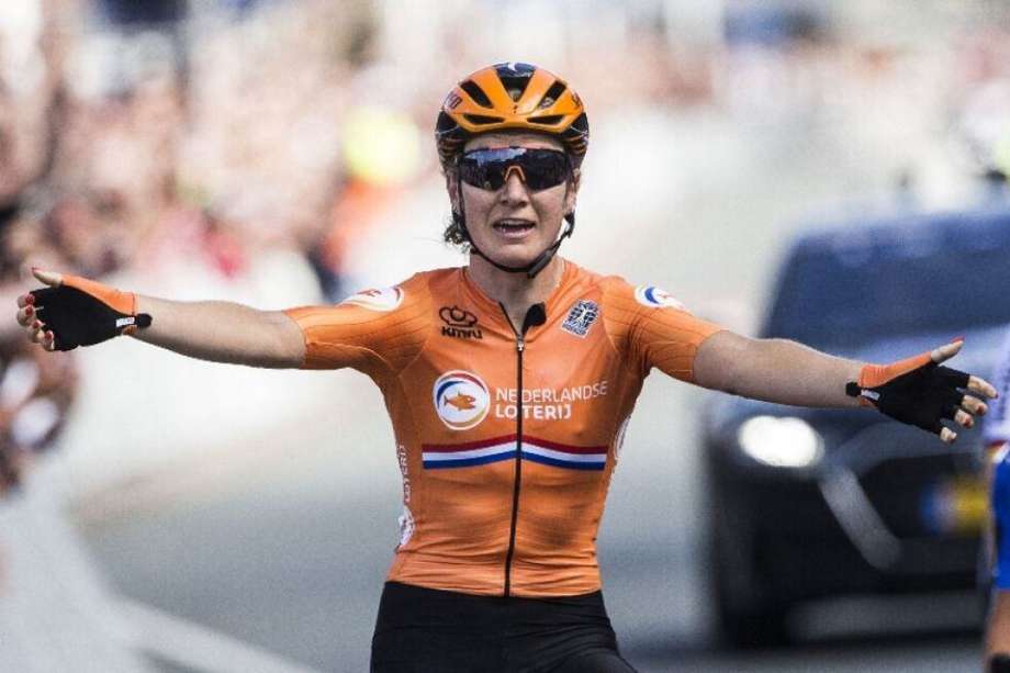Amy Pieters, una de las representantes más destacadas del ciclismo de Países Bajos // AFP