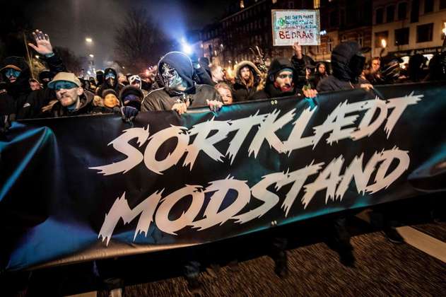 Los ‘Hombres de negro’ que están detrás de las protestas en Dinamarca