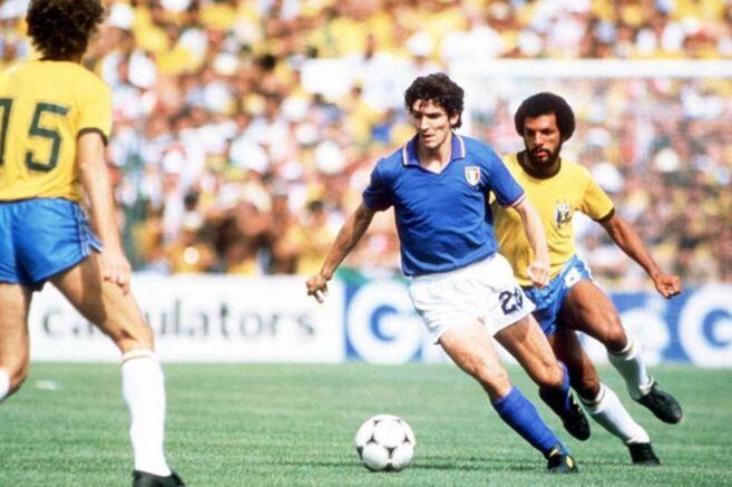 Rossi le anotó tres goles a Brasil en el Mundial de España 1982.