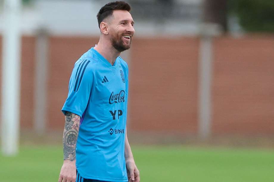 Lionel Messi, durante un entrenamiento de la selección de Argentina, luego de conseguir el título de campeón del mundo en Catar 2022.