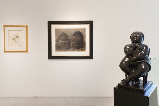 Muestra de algunas de las obras de Fernando Botero, exhibidas en la Galería El Museo.