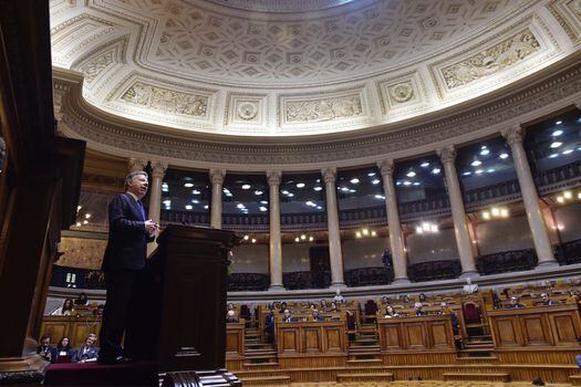 El presidente Juan Manuel Santos intervino ante la Asamblea de diputados de Portugal. / César Carrión - SIG