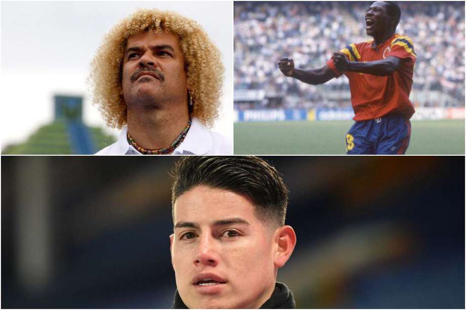 Carlos Valderrama, Freddy Rincón y James Rodríguez, tres hombres que han hecho historia en la selección de Colombia.