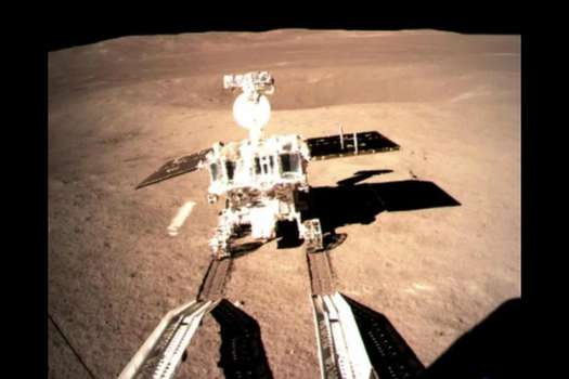 En esta del alunizaje se observa el vehículo espacial lunar partiendo. / Twitter Administración Espacial Nacional China