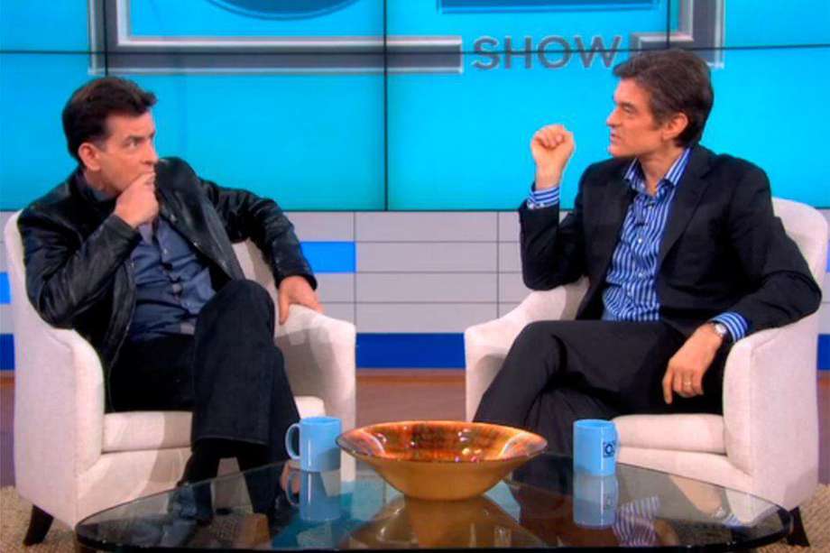 Charlie Sheen en el programa 'The Dr. Oz Show' / Tomada de Doctoroz.com