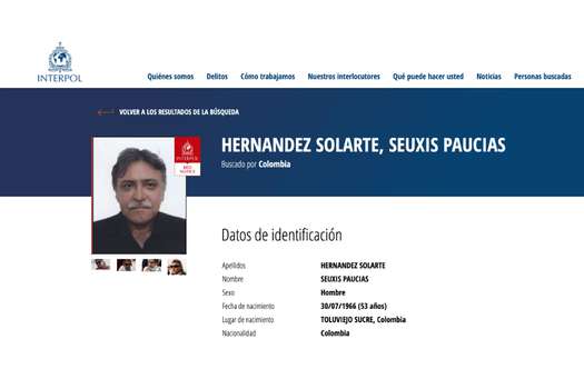 Interpol hace pública la circular roja contra "Jesús Santrich"